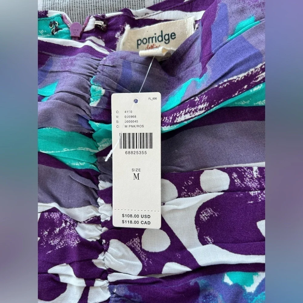 NWT Anthropologie Blue Porridge Elesa Ruched Mini Skirt